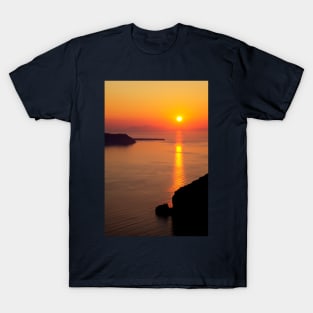 Golden Sunset On Santorini Island T-Shirt